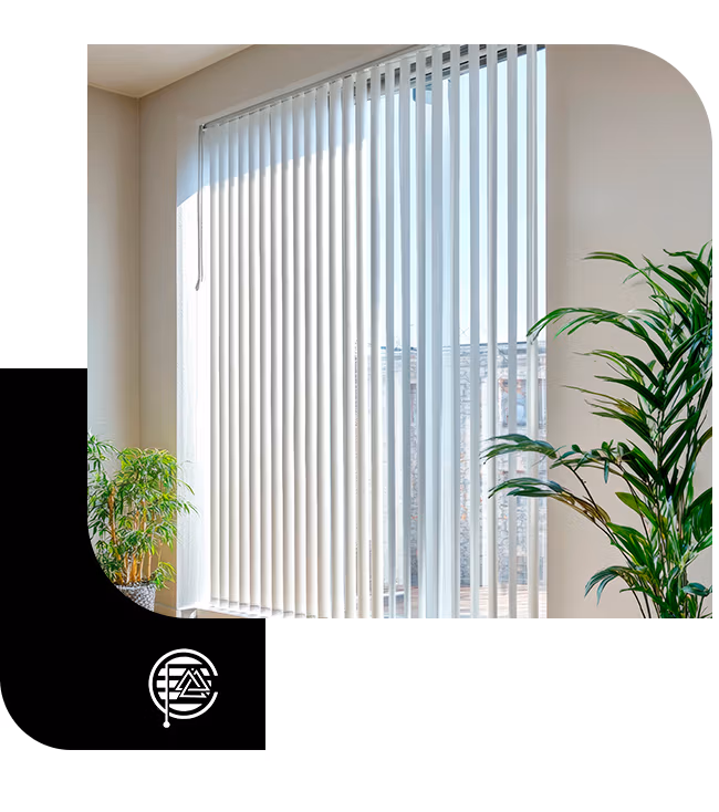 Persianas Verticales de PVC o Tela